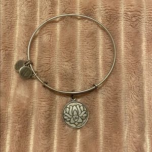 Alex and Ani lotus flower charm bangle
